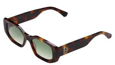 James Oro Amour-Sunglasses-Tortoise-Green Gradient-