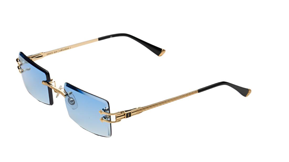 James Oro Authentic II-Sunglasses-Gold-Blue Gradient-