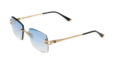 James Oro Grail-Sunglasses-Gold-Blue Gradient-