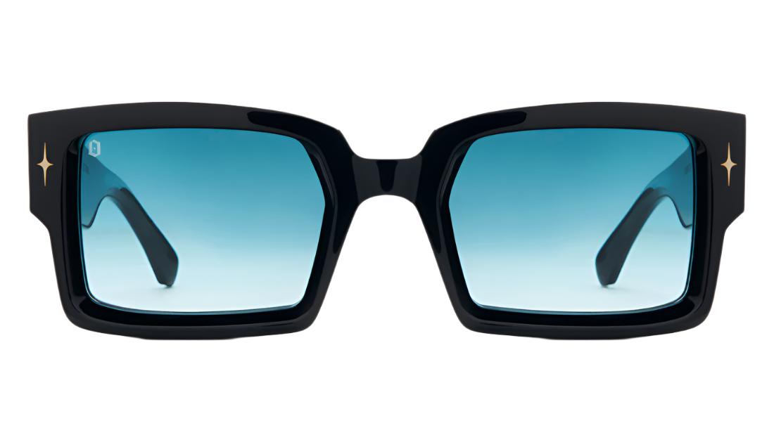 James Oro Icon-Sunglasses-Black-Green Gradient-