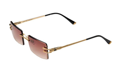 James Oro Phantom Authentic-Sunglasses-Gold-Brown-