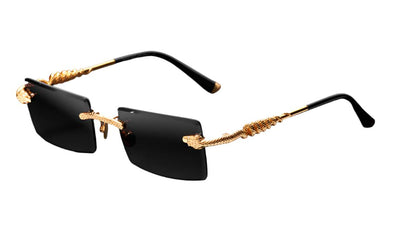 James Oro Serpent Authentic-Sunglasses-Gold-Black-