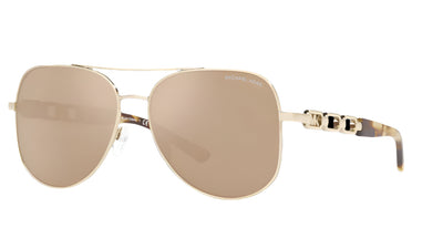 Michael Kors MK1121-Sunglasses-Light Gold-Gold Mirror-