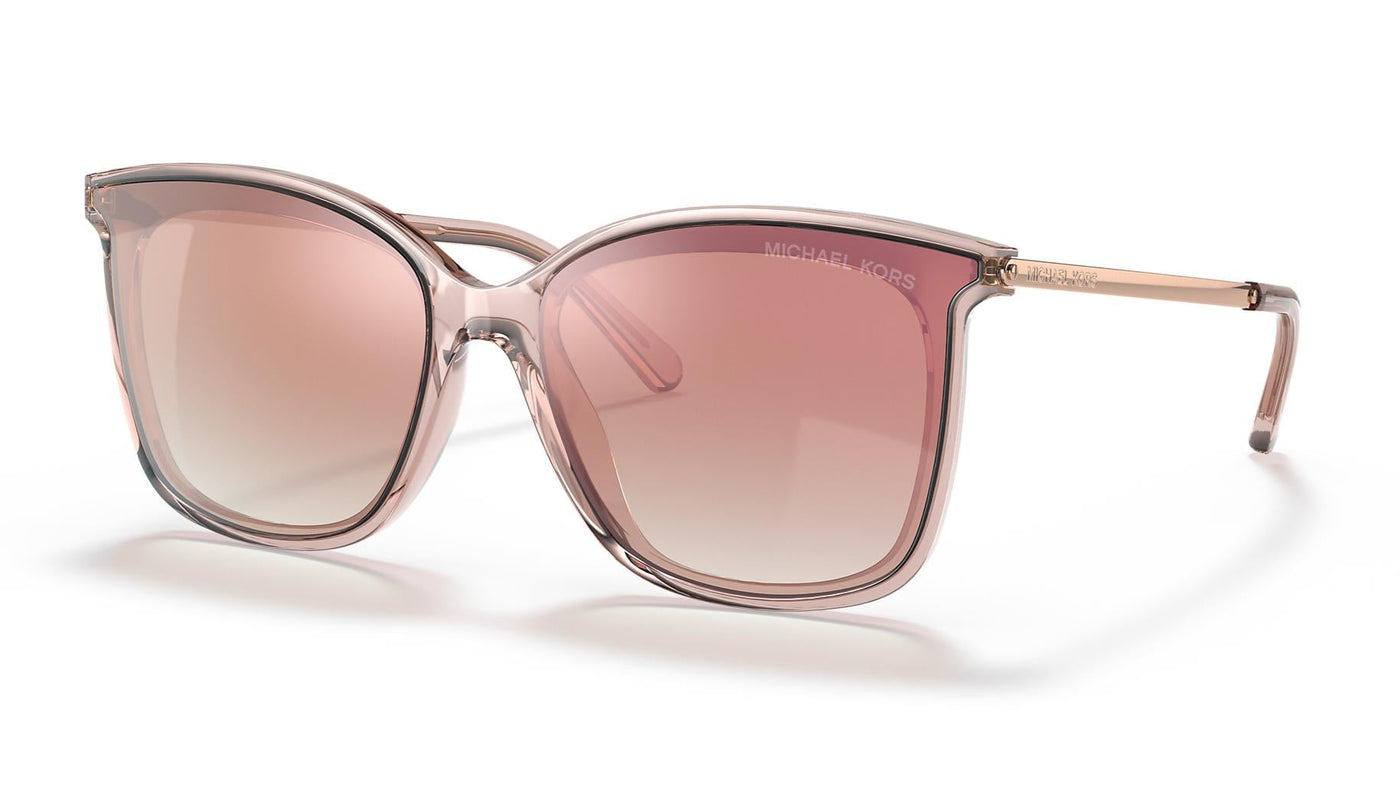 Michael Kors MK2079U-Sunglasses-Transparent Pink-Rose Gold Mirror-