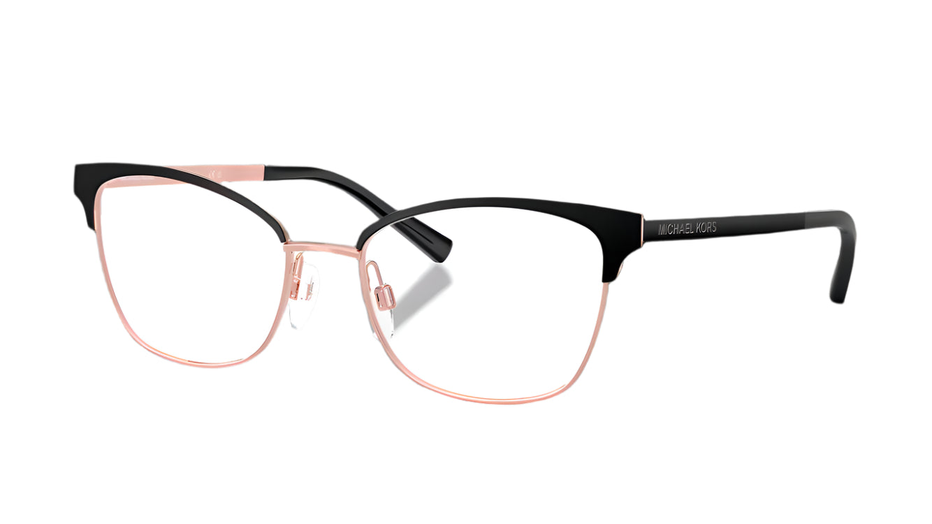 Michael Kors MK3012-Eyeglasses-Matte Cordovan/Rose Gold-Clear-