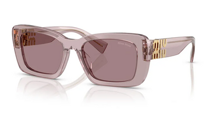 Miu Miu MU07YS-Sunglasses-Transparent Mauve-Light Brown-
