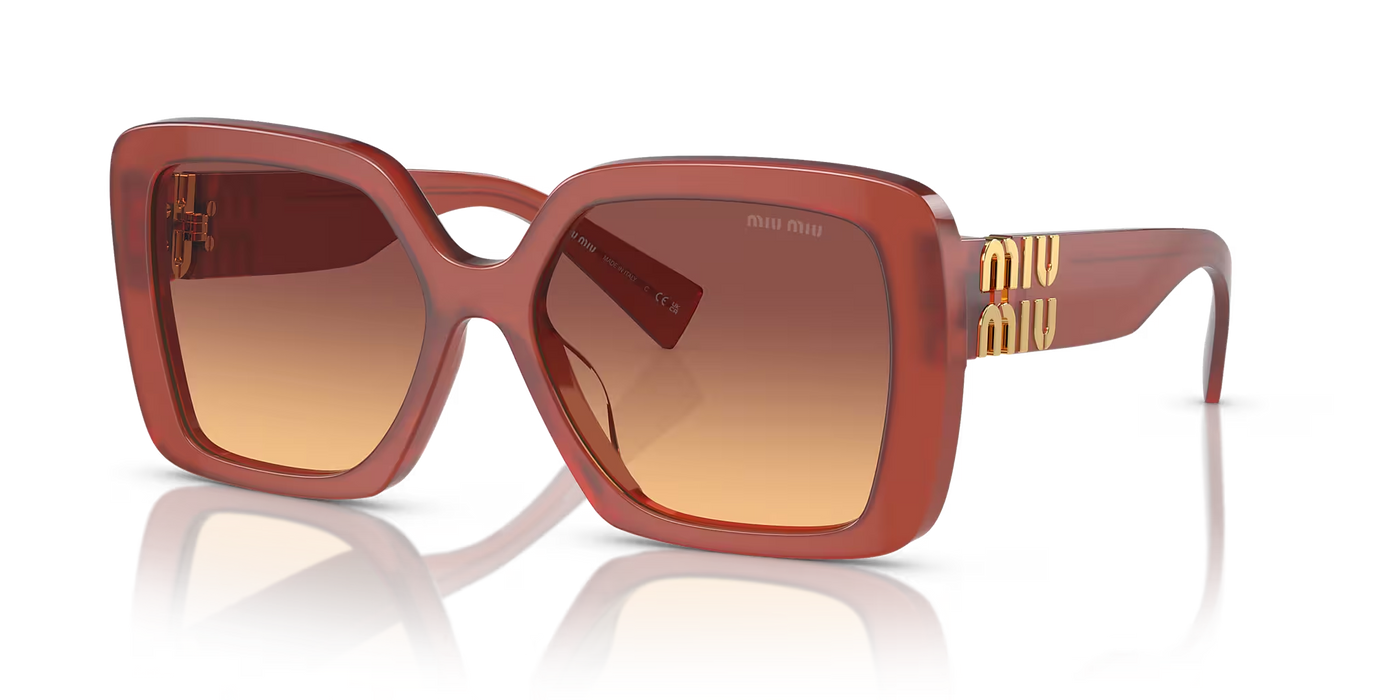 Miu Miu MU10YS-Sunglasses-Cognac Opal-Orange Gradient-