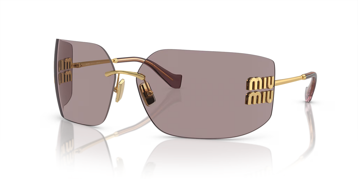 Miu Miu MU54YS-Sunglasses-Pale Gold-Pink Mirror-