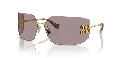 Miu Miu MU54YS-Sunglasses-Pale Gold-Pink Mirror-