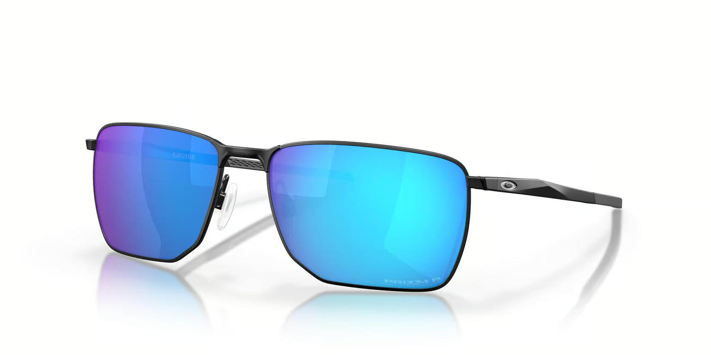 Oakley Ejector OO4142-Sunglasses-Satin Black-Prizm Sapphire Polarized-