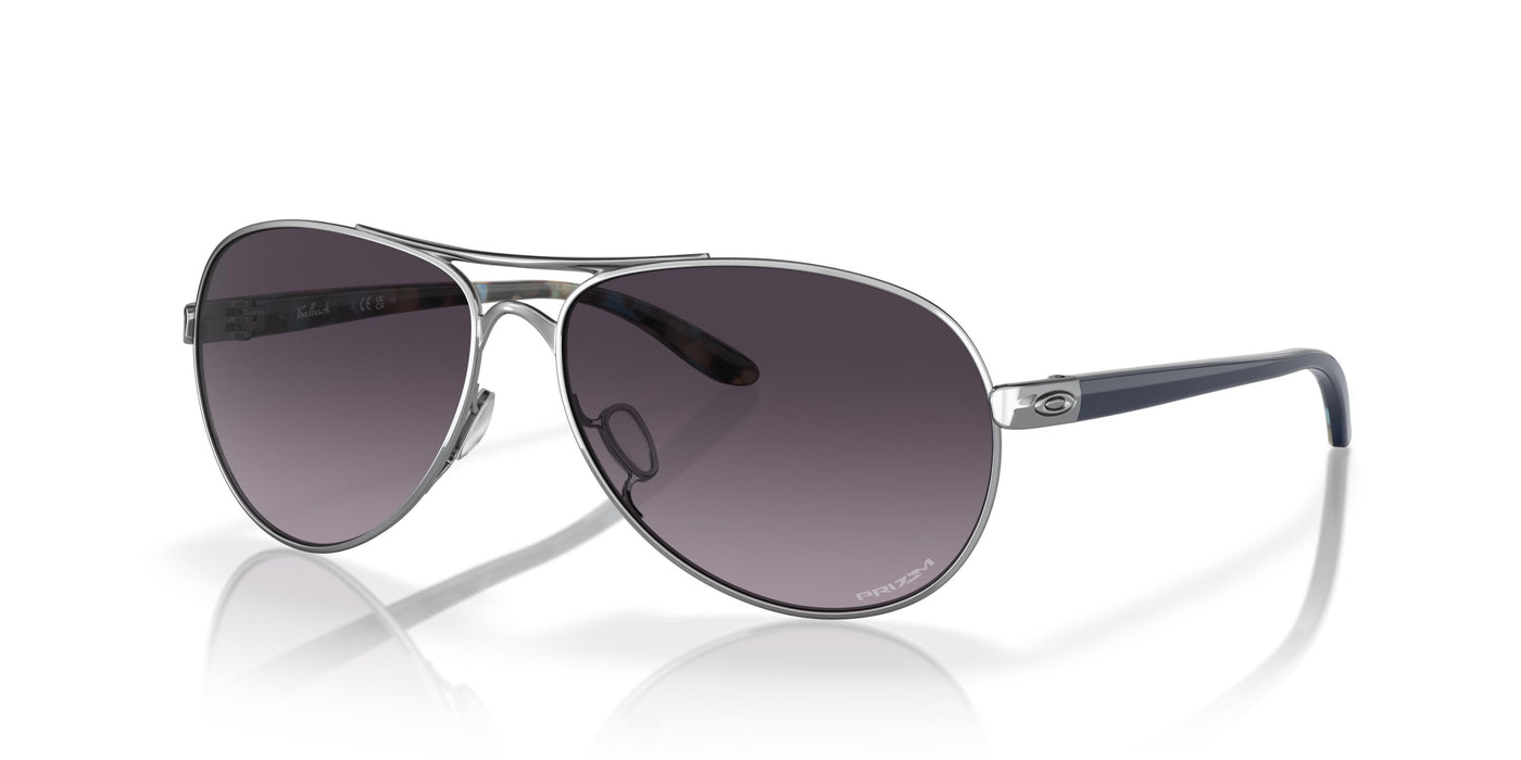 Oakley Feedback OO4079-Sunglasses-Polished Chrome-Prizm Grey Gradient-