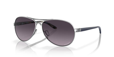 Oakley Feedback OO4079-Sunglasses-Polished Chrome-Prizm Grey Gradient-