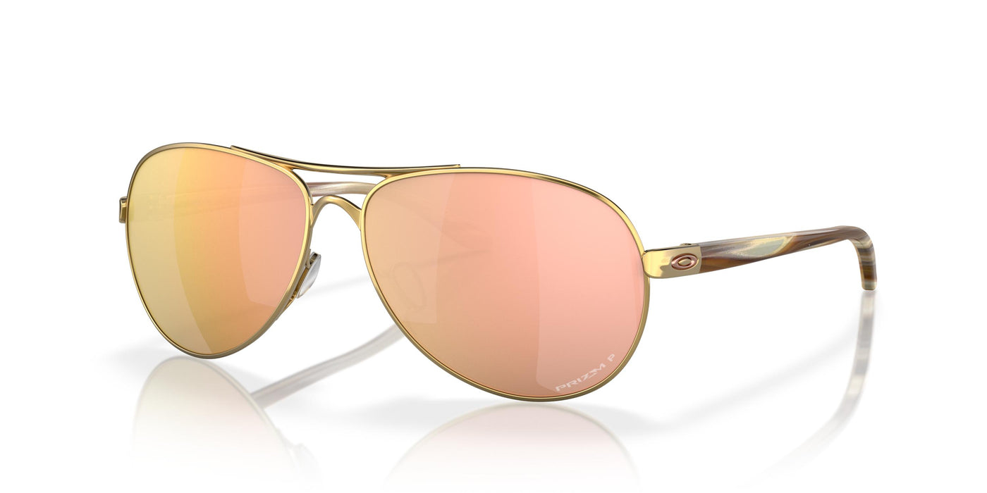 Oakley Feedback OO4079-Sunglasses-Polished Gold-Prizm Rose Gold Polarized-