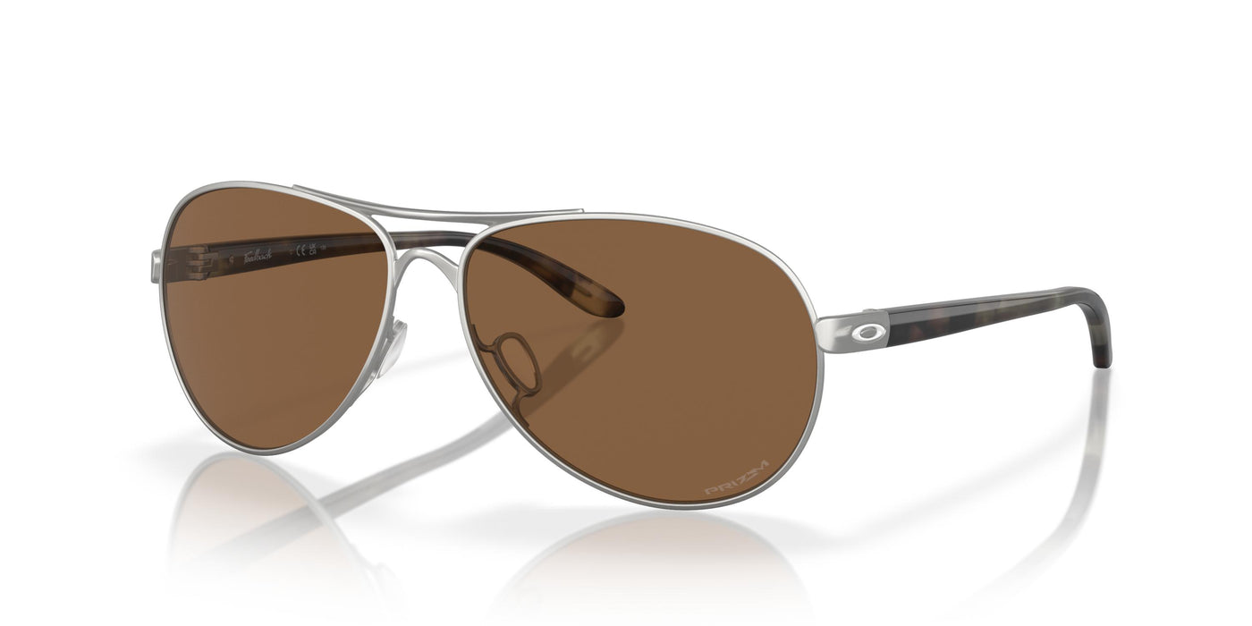Oakley Feedback OO4079-Sunglasses-Satin Chrome-Prizm Bronze-