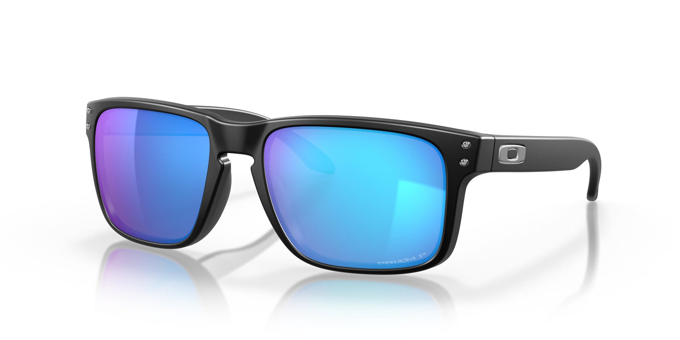 Oakley Holbrook OO9102-Sunglasses-Matte Black-Prizm Sapphire Polarized-