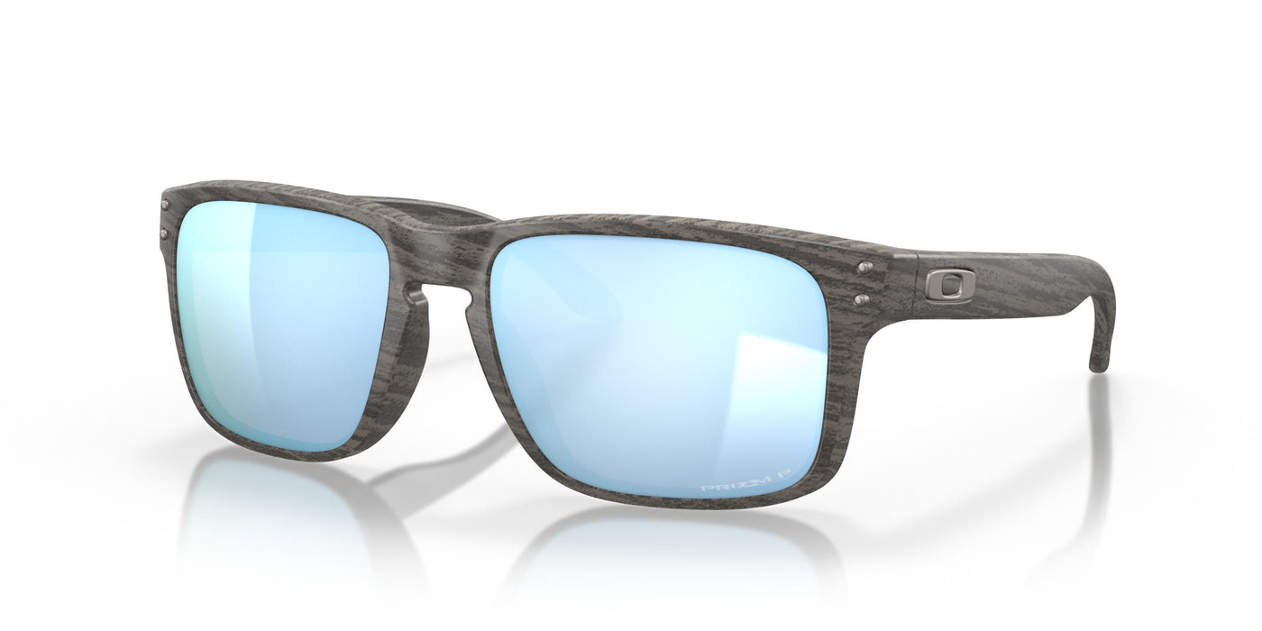 Oakley Holbrook OO9102-Sunglasses-Woodgrain-Prizm Deep Water Polarized-