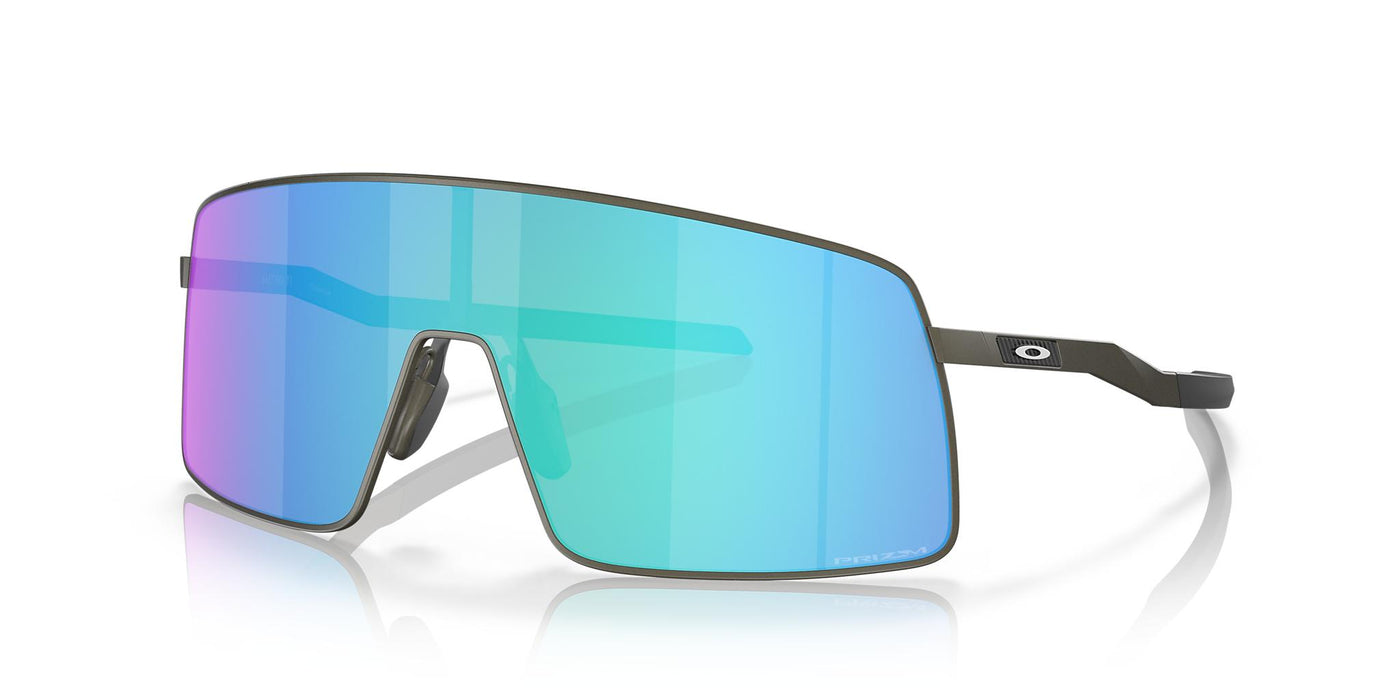 Oakley Sutro TI OO6013-Sunglasses-Satin Lead-Prizm Sapphire-