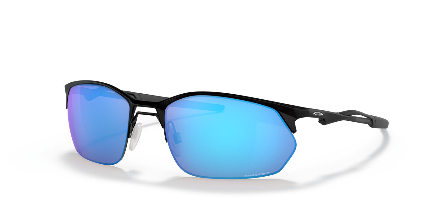 Oakley Wiretap 2.0 OO4145-Sunglasses-Satin Black-Prizm Sapphire-