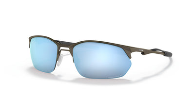 Oakley Wiretap 2.0 OO4145-Sunglasses-Satin Lead-Prizm Deep Water Polarized-