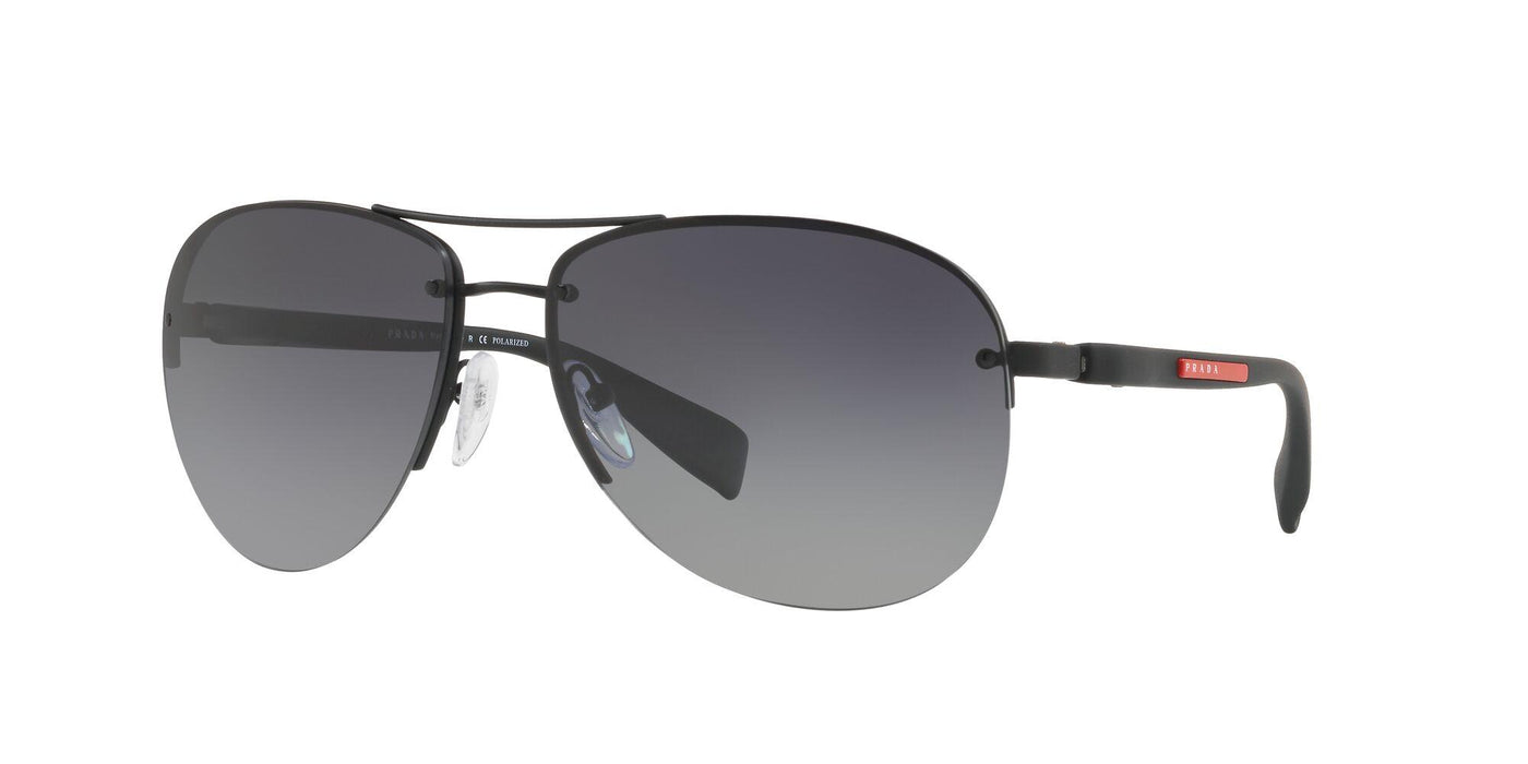 Prada Linea Rossa PS56MS-Sunglasses-Black Rubber-Grey Gradient Polarized-
