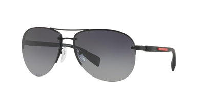 Prada Linea Rossa PS56MS-Sunglasses-Black Rubber-Grey Gradient Polarized-