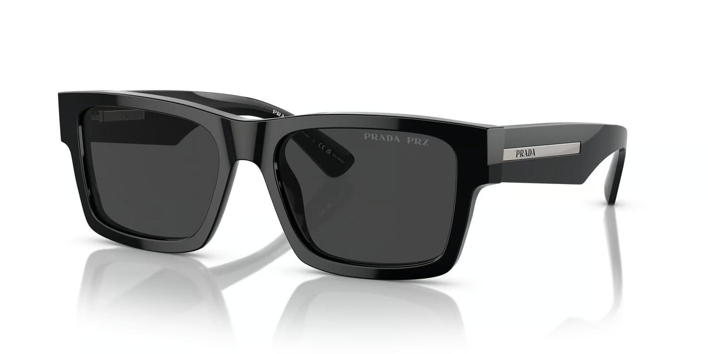 Prada PR 25ZSF-Sunglasses-Black-Dark Grey Polarized-
