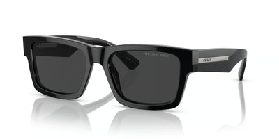 Prada PR 25ZSF-Sunglasses-Black-Dark Grey Polarized-