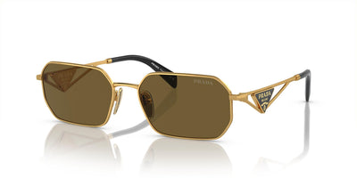 Prada PR A51S-Sunglasses-Pale Gold-Dark Brown-