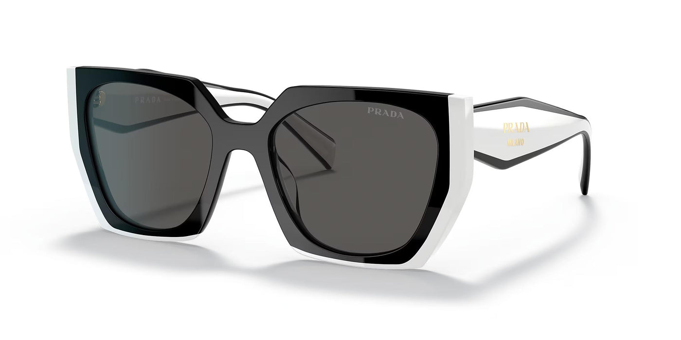 Prada PR15WS-Sunglasses-Black & Talc-Dark Grey-