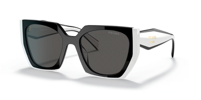 Prada PR15WS-Sunglasses-Black & Talc-Dark Grey-