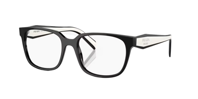 Prada PR17ZV-Eyeglasses-Black & Talc-Clear-54