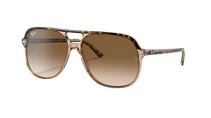 Ray-Ban Bill RB2198-Sunglasses-Havana on Transparent Brown-Brown Gradient-60