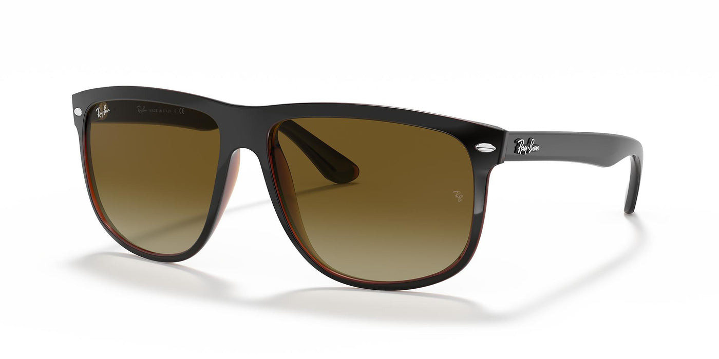 Ray-Ban Boyfriend RB4147-Sunglasses-Black on Brown-Brown Gradient-60