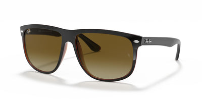 Ray-Ban Boyfriend RB4147-Sunglasses-Black on Brown-Brown Gradient-60