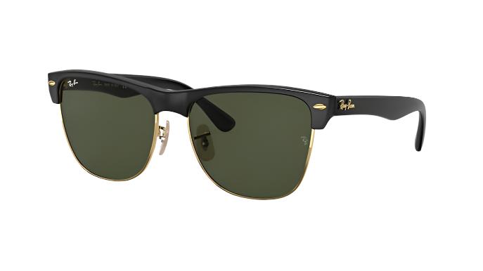 Ray-Ban Clubmaster Oversized RB4175-Sunglasses-Black on Gold-G-15-57