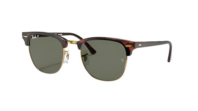 Ray-Ban Clubmaster RB3016-Sunglasses-Tortoise on Gold-G-15 Polarized-51
