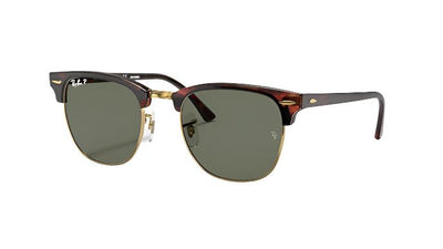 Ray-Ban Clubmaster RB3016-Sunglasses-Tortoise on Gold-G-15 Polarized-51