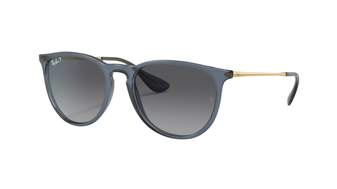 Ray-Ban Erika RB4171-Sunglasses-Transparent Blue-Grey Gradient Polarized-54
