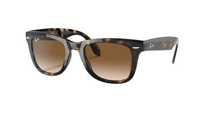 Ray-Ban Folding Wayfarer RB4105-Sunglasses-Light Havana-Clear Brown Gradient-50