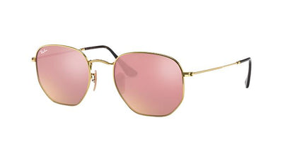 Ray-Ban Hexagonal RB3548N-Sunglasses-Gold-Copper Flash-51