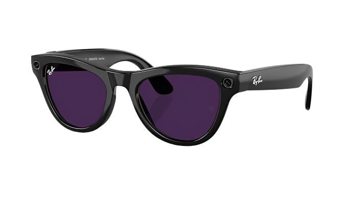 Ray-Ban Meta Skyler RW4010-Sunglasses-Black-Amethyst Transitions-