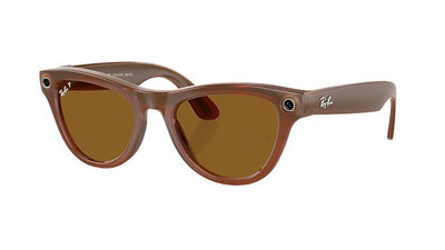 Ray-Ban Meta Skyler RW4010-Sunglasses-Caramel-Brown Polarized-