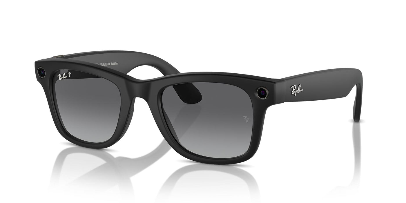 Ray-Ban Meta Wayfarer RW4006-Sunglasses-Matte Black-Graphite Gradient Polarized-50