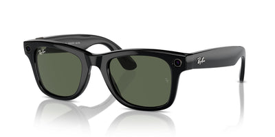Ray-Ban Meta Wayfarer RW4006-Sunglasses-Shiny Black-G-15 Green-50