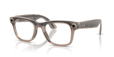 Ray-Ban Meta Wayfarer RW4006-Sunglasses-Shiny Warm Stone-Transitions Watermelon Red-50