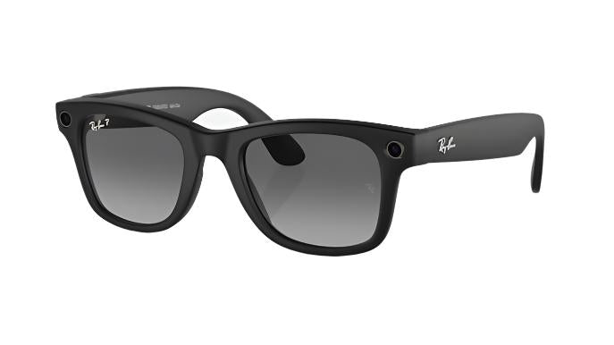 Ray-Ban Meta Wayfarer RW4008-Sunglasses-Matte Black-Graphite Gradient Polarized-53