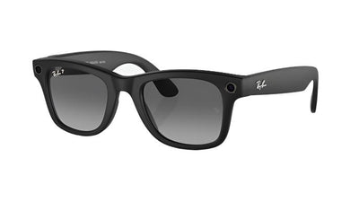 Ray-Ban Meta Wayfarer RW4008-Sunglasses-Matte Black-Graphite Gradient Polarized-53