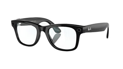 Ray-Ban Meta Wayfarer RW4008-Sunglasses-Shiny Black-Blue Light-53
