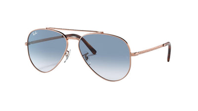 Ray-Ban New Aviator RB3625-Sunglasses-Rose Gold-Blue Gradient-58