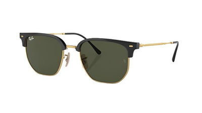 Ray-Ban New Clubmaster RB4416-Sunglasses-Black on Gold-Green-51